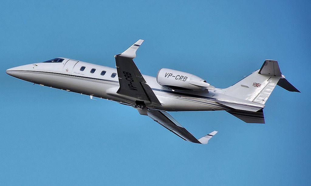 Learjet 60 en vol