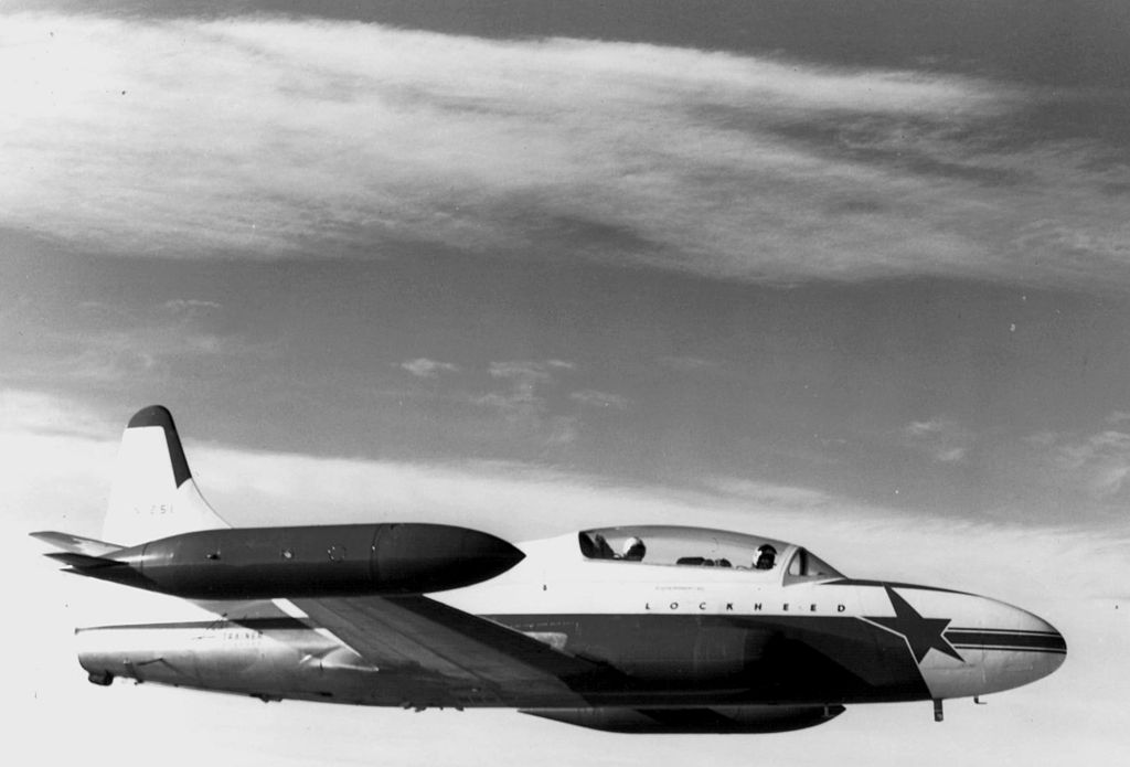 Lockheed T-1 SeaStar - Prototype en vol