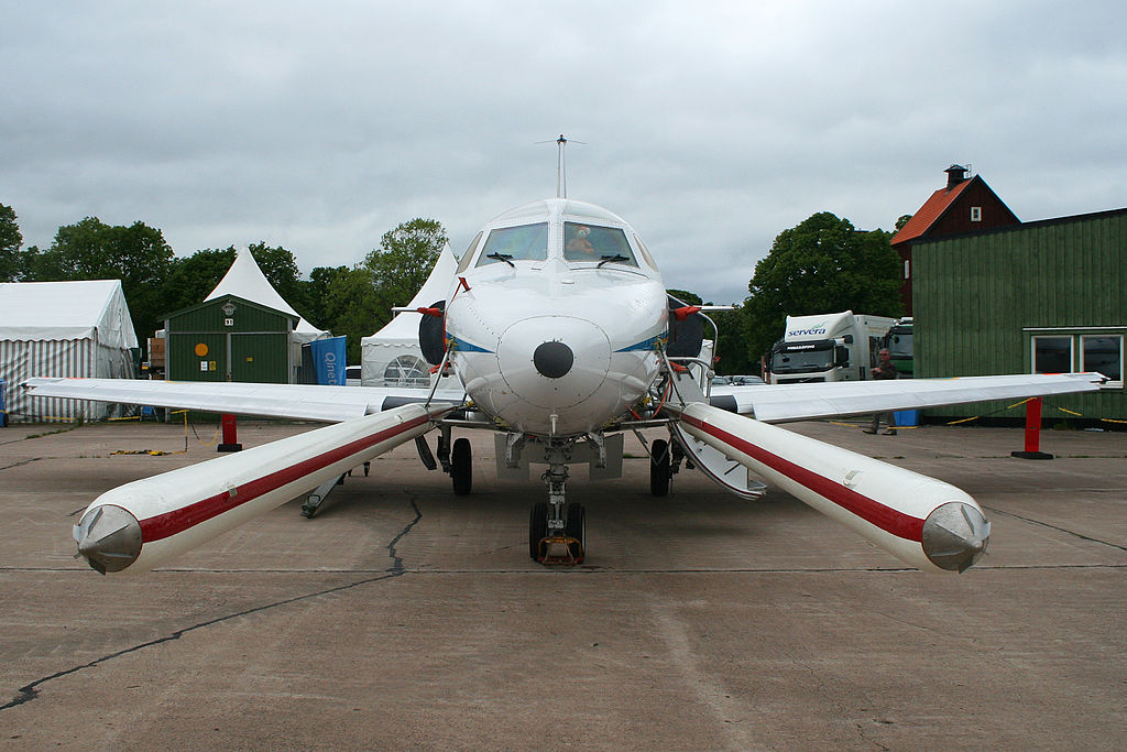 North American Sabreliner (Tp 86) suédois vu de front