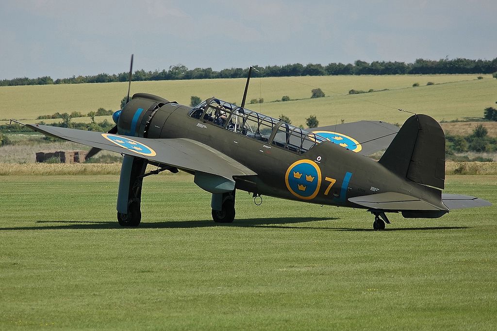 Saab 17 (B 17A) suédois vu de l'arrière