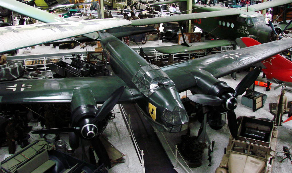 Junkers Ju 88A-4 exposé, vue aérienne