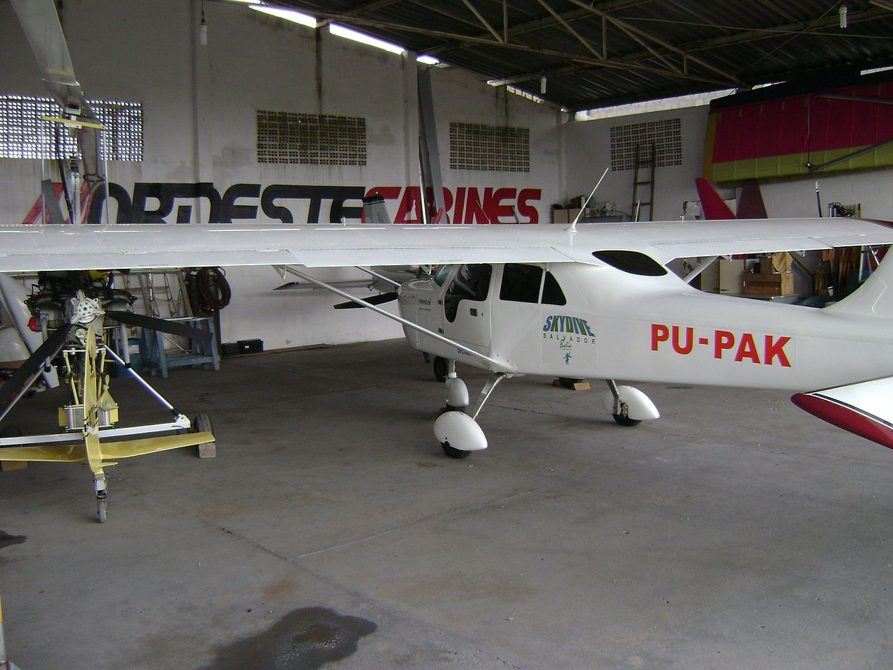 Tecnam P92 vu de l'arrière