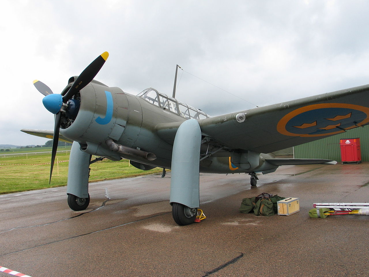 Saab 17 (B17A) suédois vu de l'avant