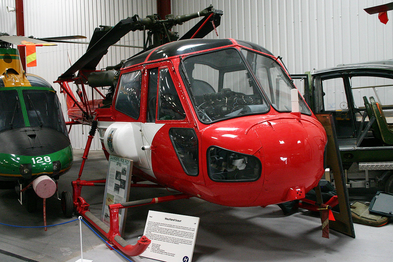 Westland Scout de l'ETPS vu de l'avant