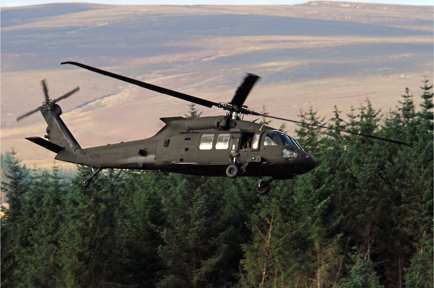 Sikorsky UH-60M Black Hawk (HKP 16A) suédois en vol