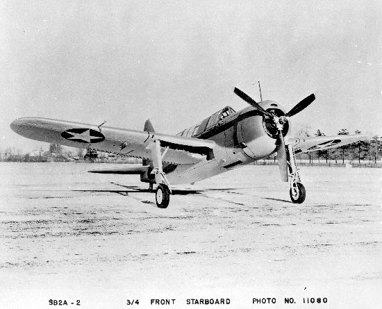 Brewster SB2A-2 Buccaneer vu de l'avant