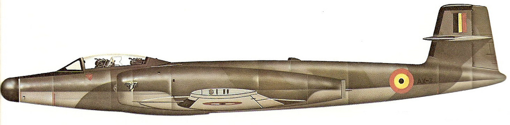 Avro Canada CF-100 Canuck belge - Profil