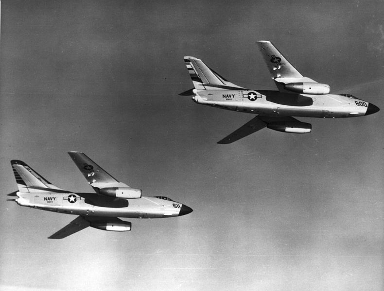 Douglas A-3A Skywarrior de l'US Navy en formation