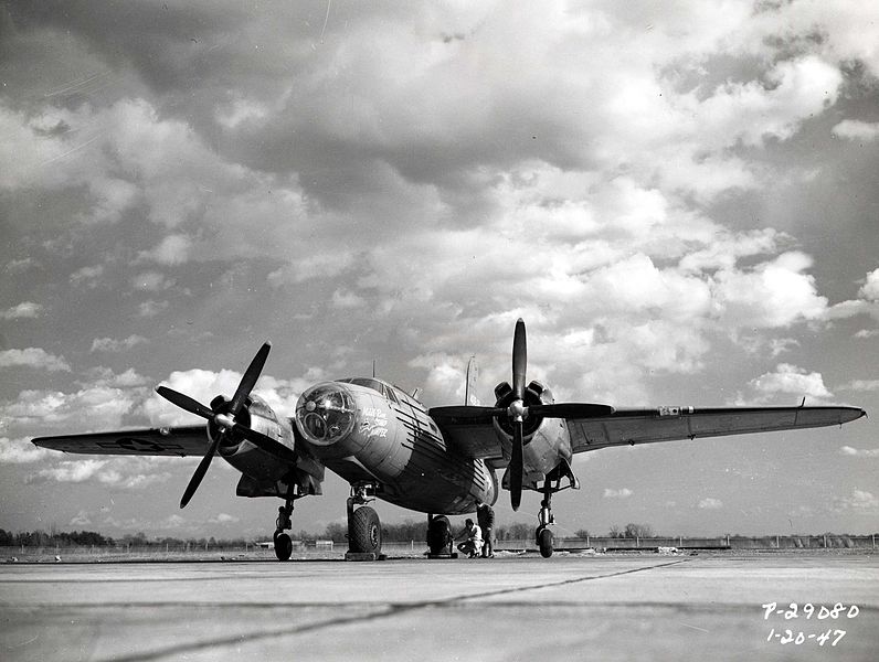 Martin B-26 Marauder (XB-26H) au sol