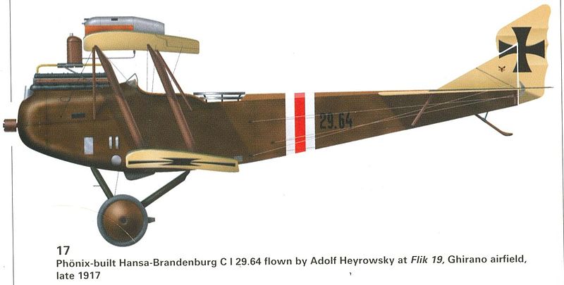 Hansa-Brandenbourg C.I austro-hongrois, profil couleur