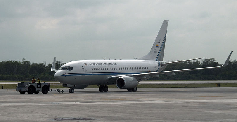 Boeing 737 BBJ colombien