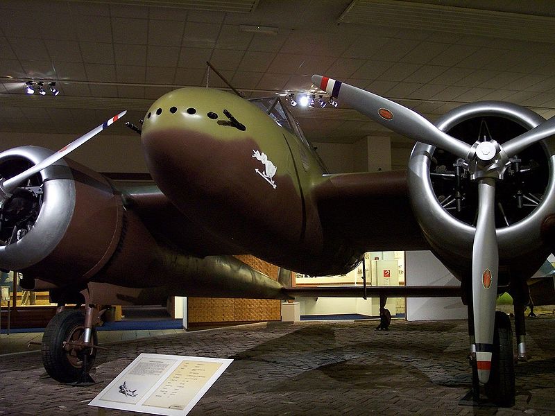 Fokker G.1A néerlandais, vu de face