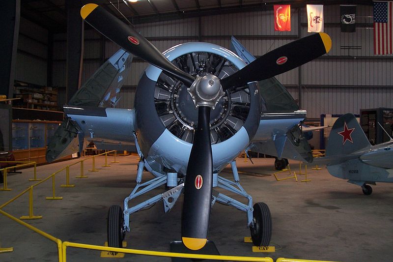 Grumman F4F Wildcat exposé vu de front