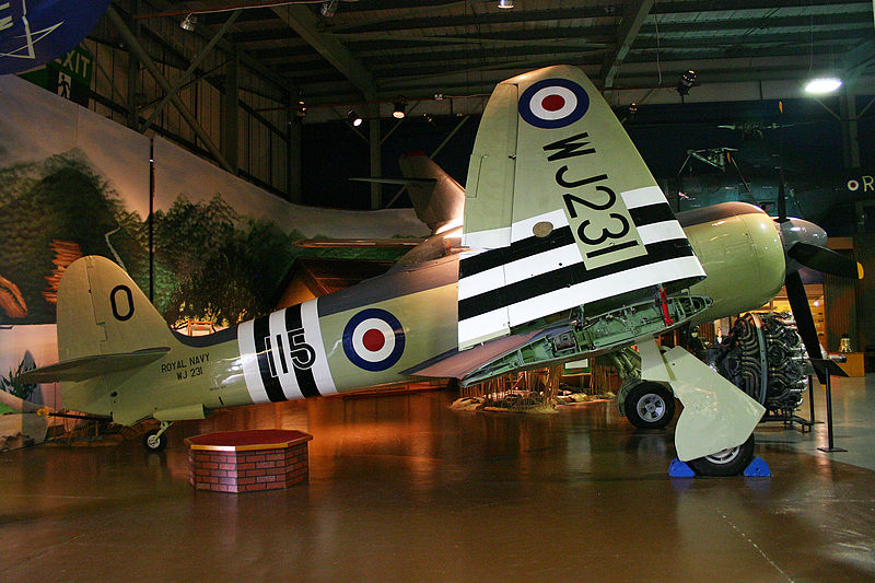 Hawker Sea Fury FB.11 de la Royal Navy exposé