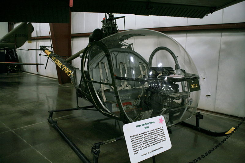 Hiller H-23 Raven (OH-23G) de l'US Army exposé