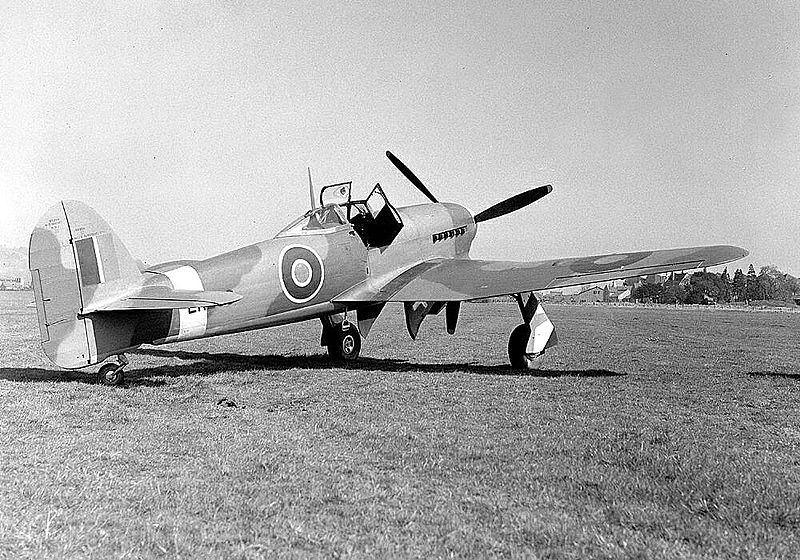 Hawker Typhoon de la RAF - Cockpit ouvert
