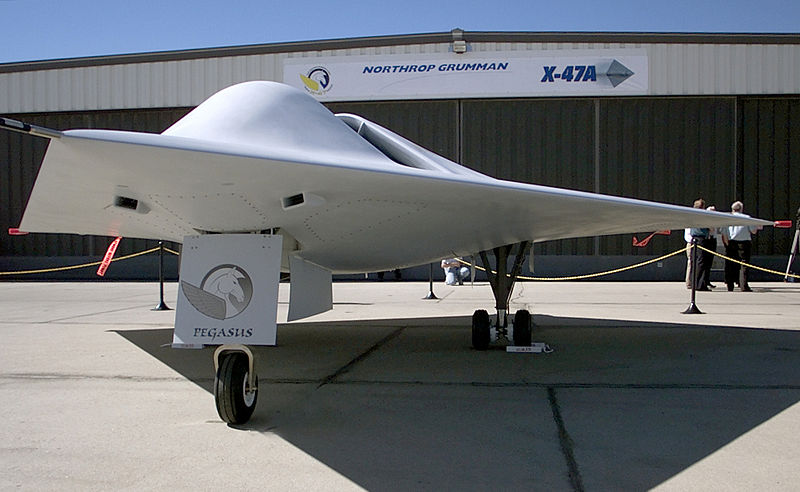 Northrop-Grumman X-47A Pegasus en contre-plongée