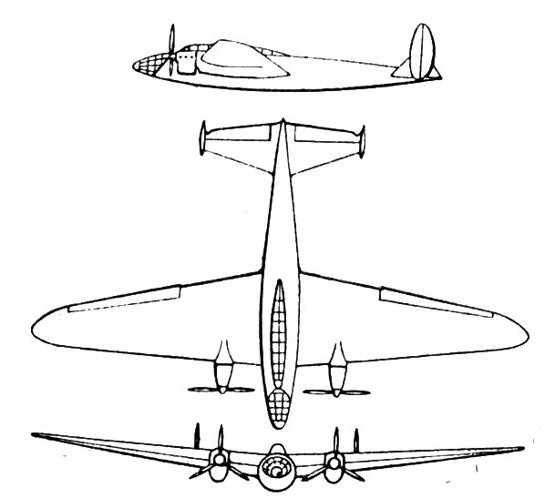 Amiot 356, plan 3 vues