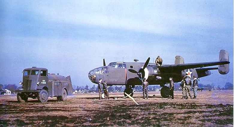 North American B-25C Mitchell de l'USAAF au sol