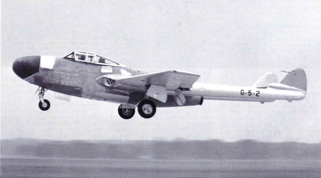 De Havilland DH-113 Vampire - Prototype au décollage