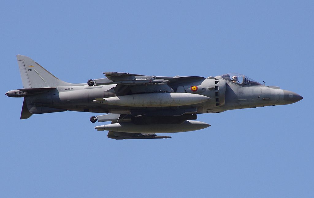 McDonnell Douglas AV-8B+ Harrier II de la marine espagnole en vol