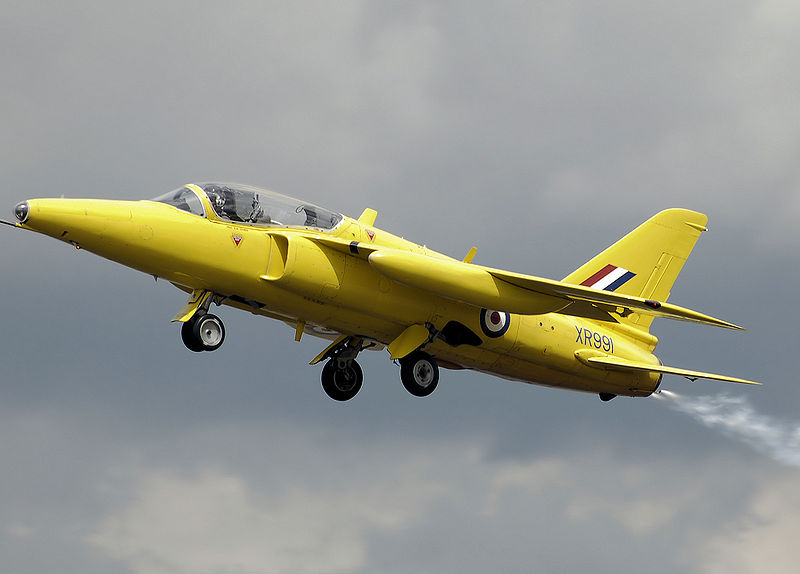 Folland Gnat T.1 aux couleurs de la patrouille Yellowjacks