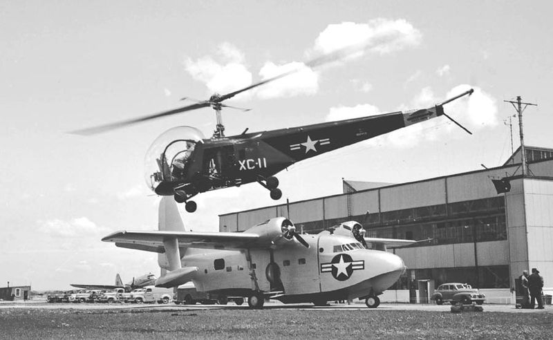 Bell H-13 Sioux (HTL-1) en vol