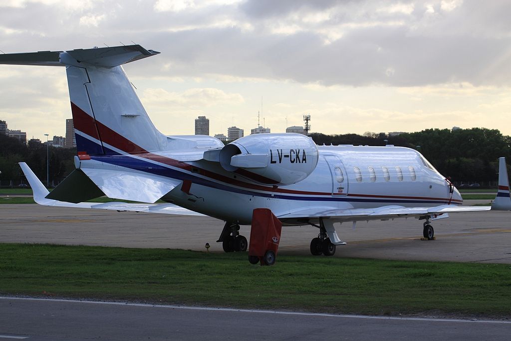 Learjet 60XR vu de l'arrière