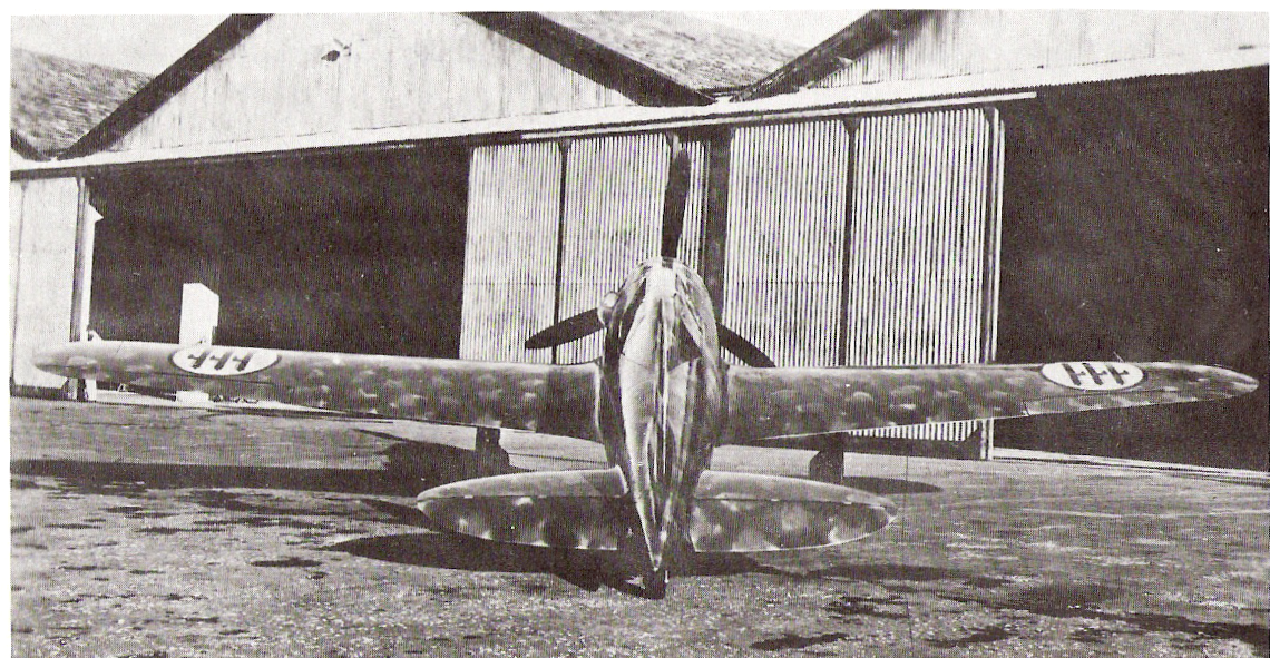 Macchi C.202 Folgore - Prototype vu de derrière