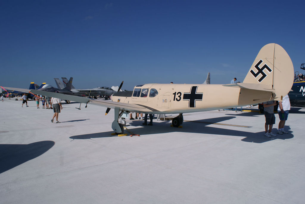 Nord 1101 Noralpha aux couleurs de la Luftwaffe vu de l'arrière