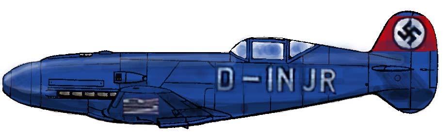 Messerschmitt Me 209 V1, profil couleur