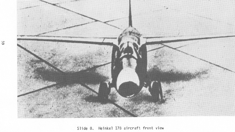 Heinkel He 178 vu de front