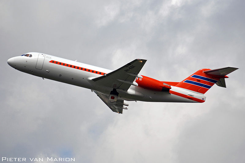 Fokker F70 du gouvernement néerlandais en vol