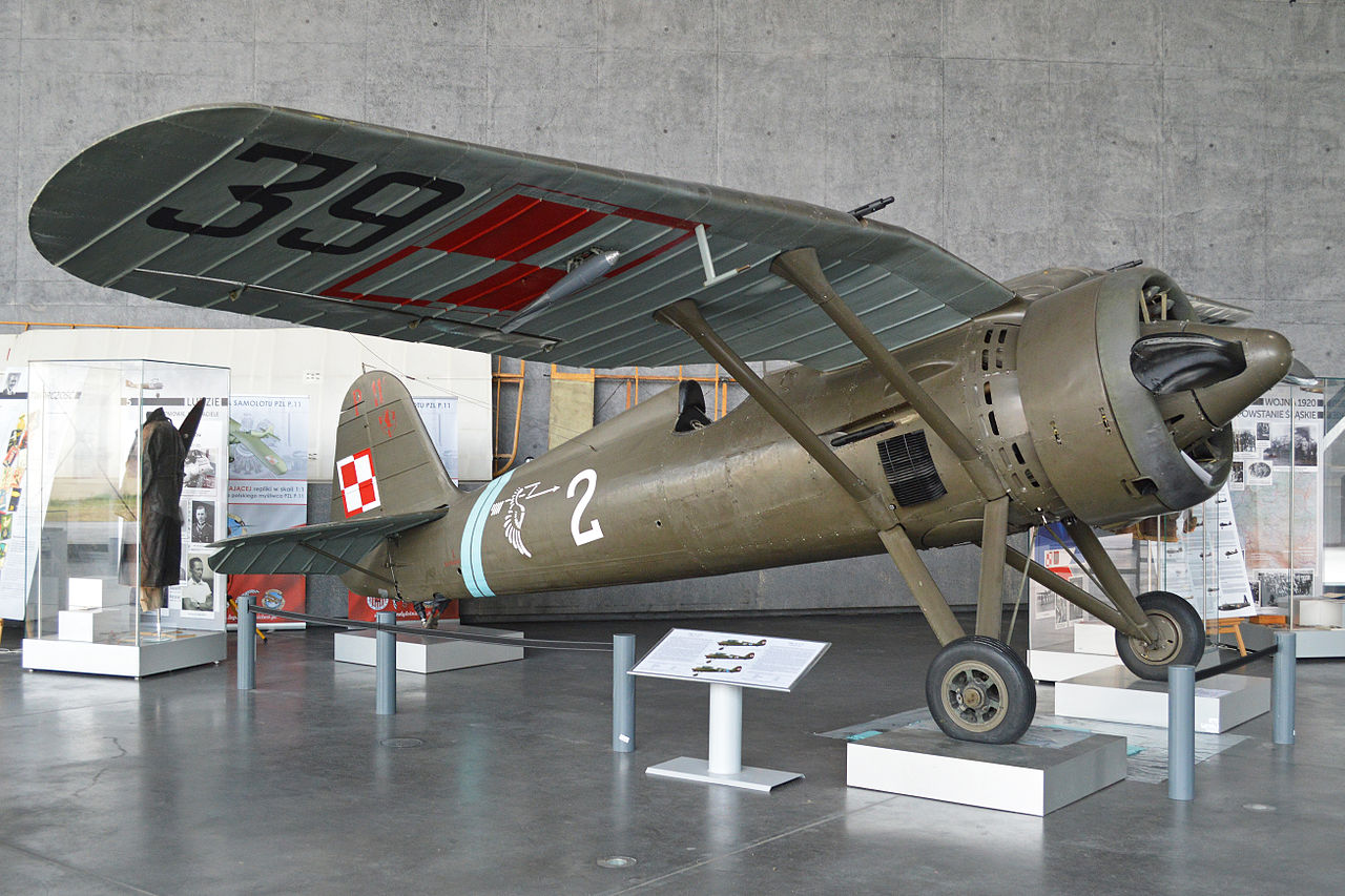 PZL P.11c polonais vu de côté