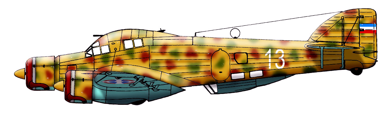 Savoia-Marchetti SM.79 Sparviero yougoslave, profil couleur