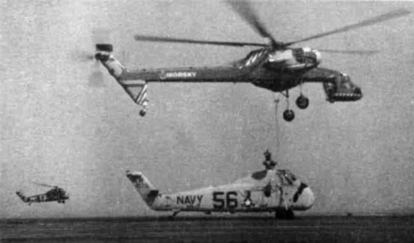 Sikorsky S-60 soulevant un H-34