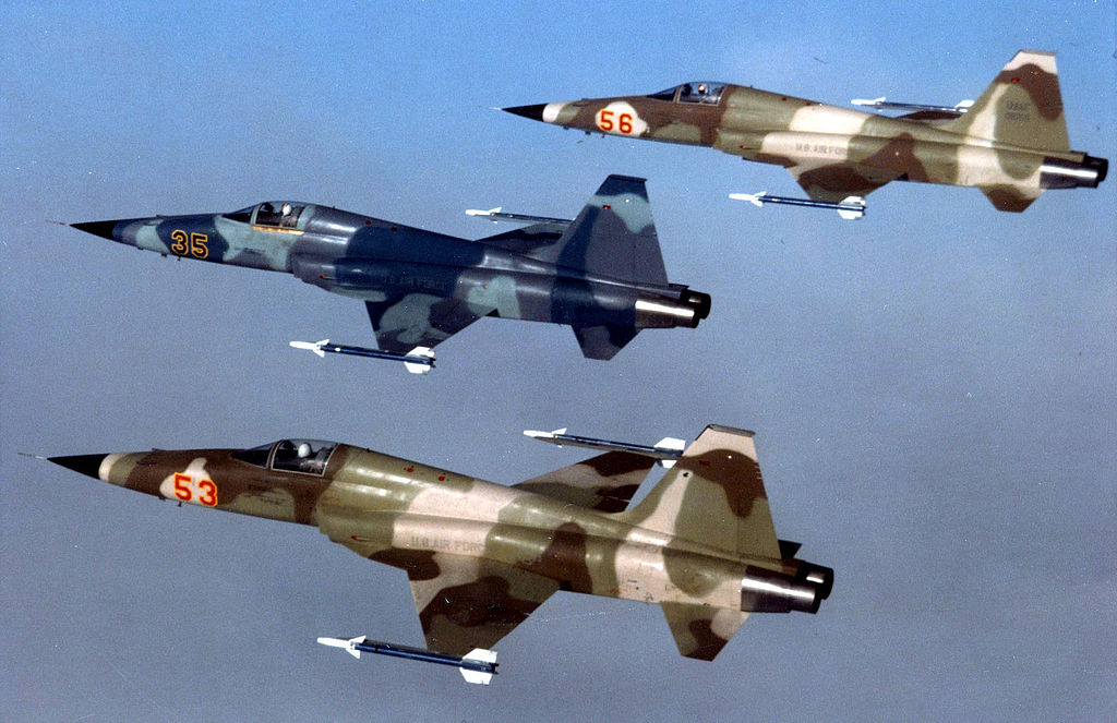 Northrop F-5E Tiger II des Agressors de l'USAF en formation