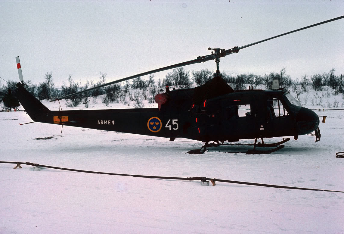 Agusta/Bell AB 204B Iroquois (HKP 3C) de l'armée suédoise