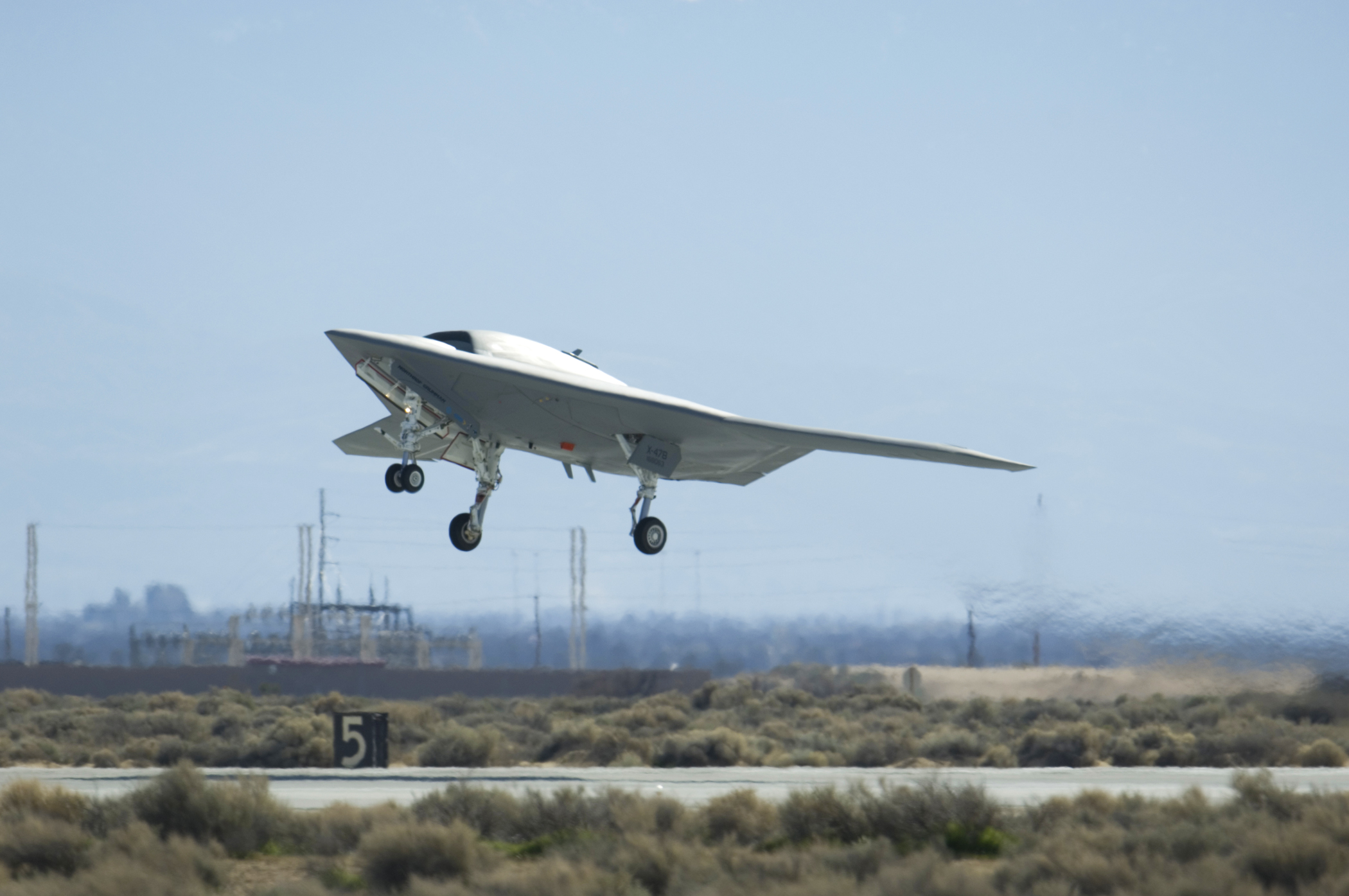 Northrop-Grumman X-47B Pegasus lors de son premier vol