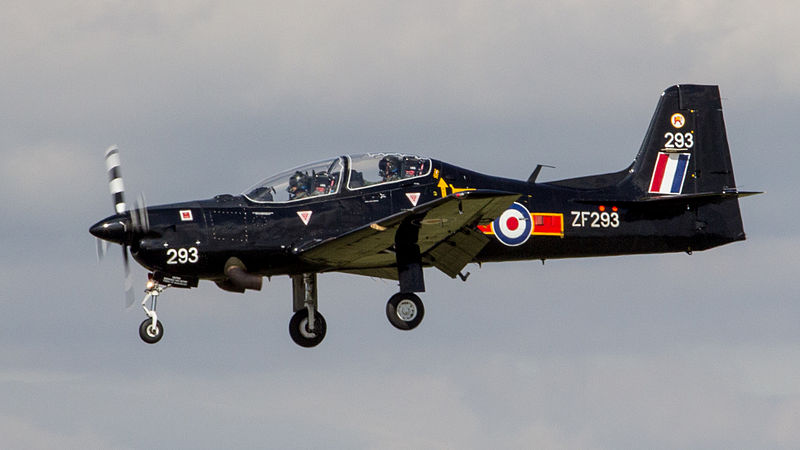 Embraer EMB-312 (Tucano T.1) de la RAF en vol