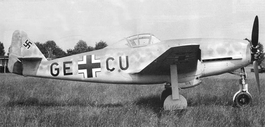 Messerschmitt Me 309V1 vu de côté