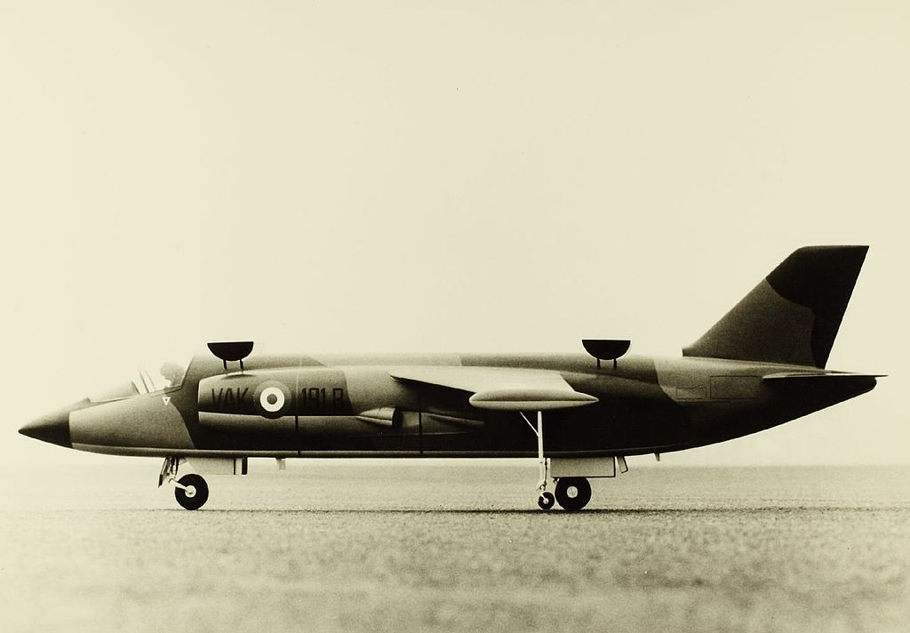 VFW-Fokker VAK-191 aux couleurs de la RAF vu de profil