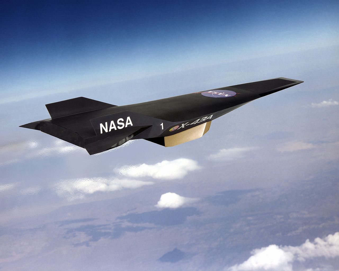 NASA X-43A en vol - Impression d'artiste