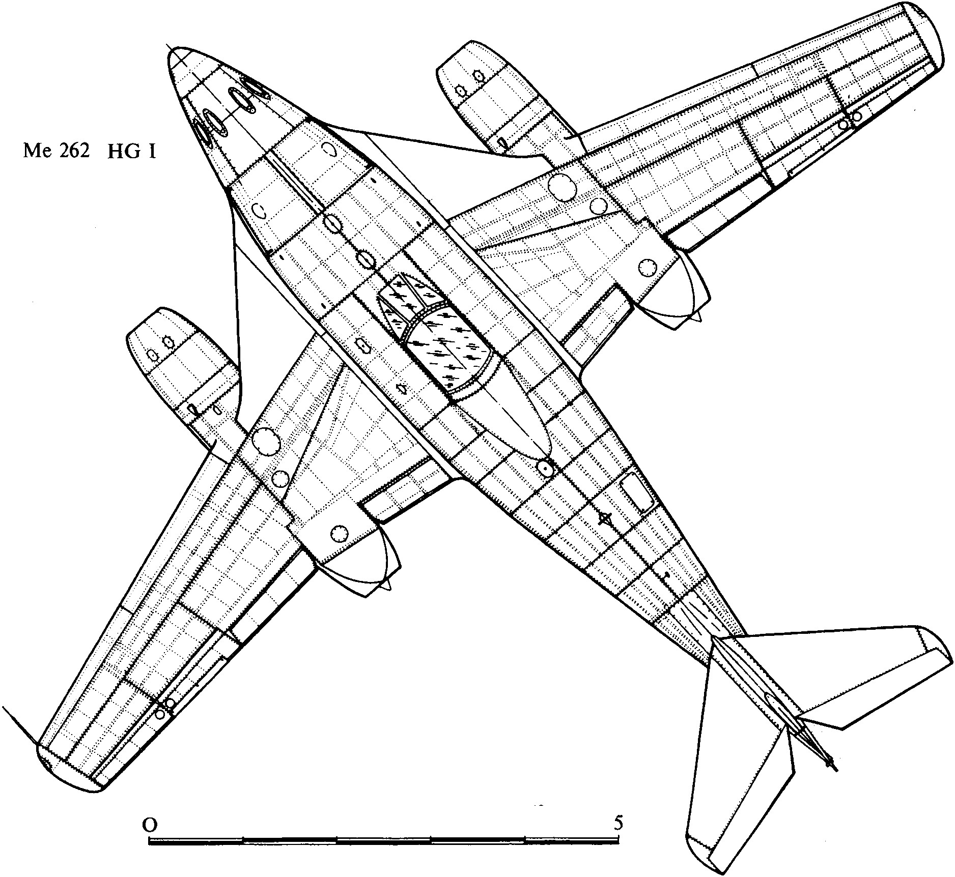 Messerschmitt Me 262 HG I - Représentation générale