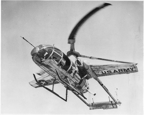 McDonnell XV-1 en vol vu d'en-dessous