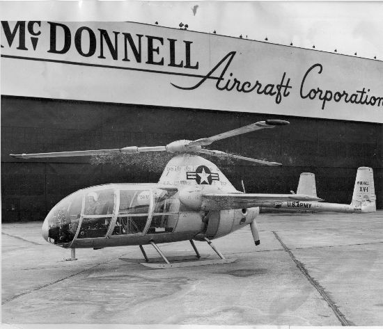 McDonnell XV-1 au sol vu de côté