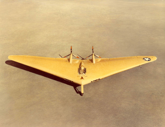 Northrop N-1M sans dièdre, vue aérienne
