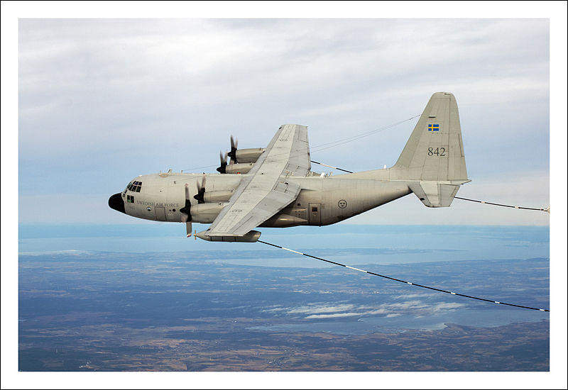 Lockheed C-130 Hercules (Tp 84) suédois en vol