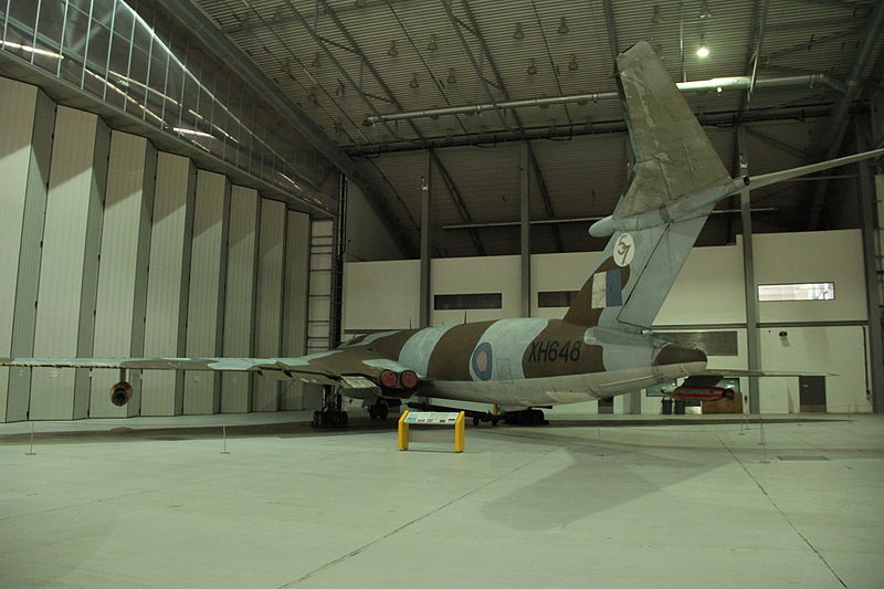 Handley Page Victor B.1A de la RAF exposé, vu de l'arrière