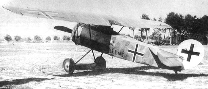 Fokker E.V vu de l'arrière